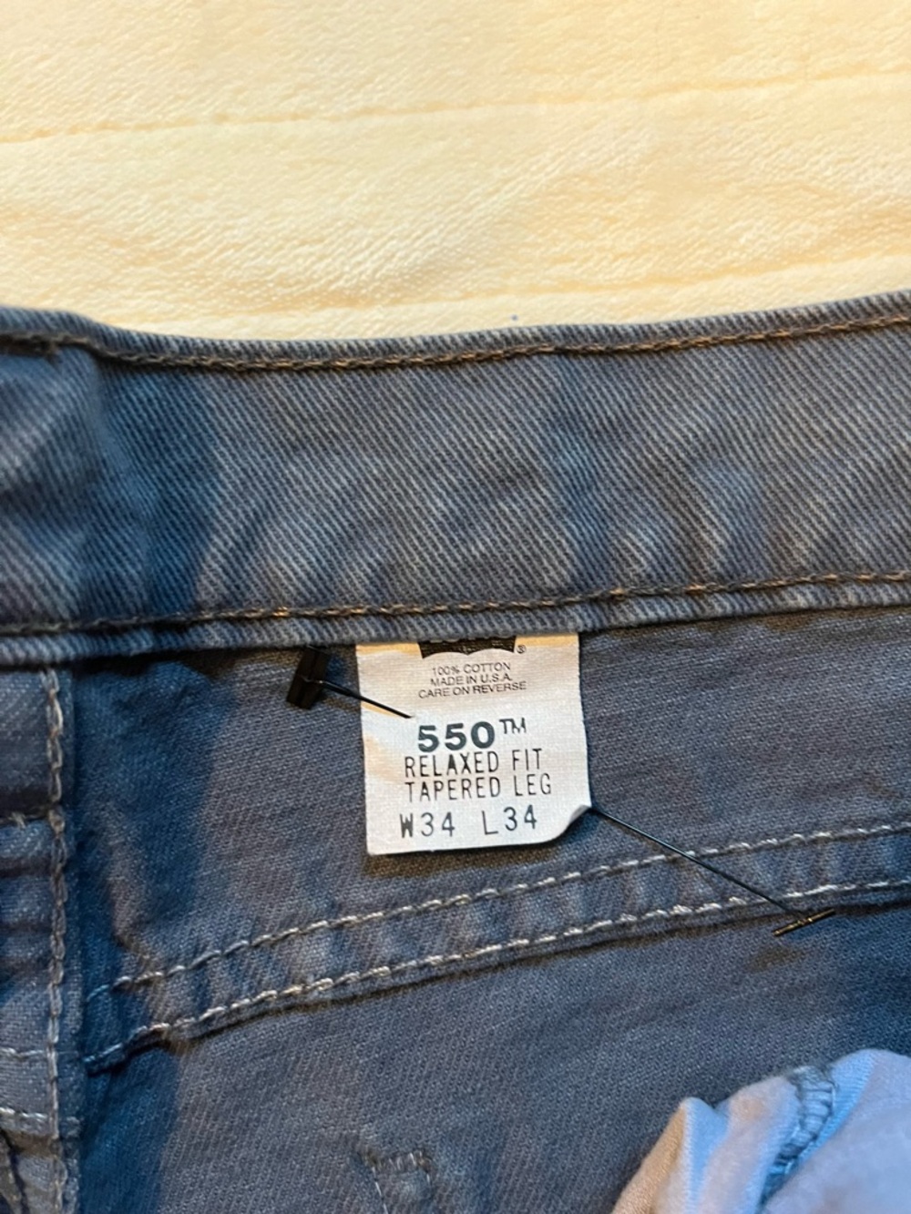Levi's Men's Navy Relaxed Straight Jeans - Picture 3 of 3